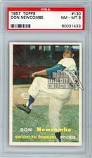 Don Newcombe 1957 Topps Baseball Card #130 PSA 8