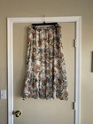 Christopher & Banks Floral Maxi Skirt Sz.L Ruffled Hem Lined Chiffon Spring  — photo 7