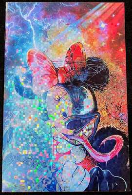 Veno-Minnie GLITTER CHROME FOIL Stan Yak COA #2/40 Venomized Minnie Mouse