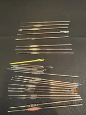 Vintage Crochet Hooks & Darning Tapestry Needles Boye Susan Bates Steel Aluminum