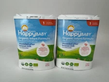 2 PACK Happy Baby Organic Infant Formula Probiotic Prebiotic +Immune 22.9 Oz