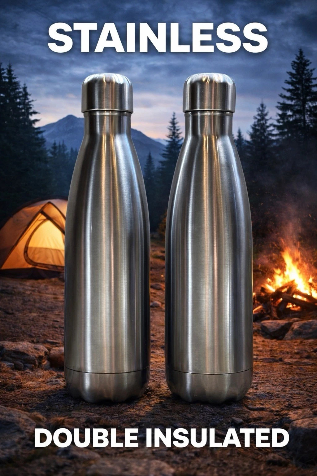 750ML Stainless Steel Vacuum Insulated 17Oz Double Wall Thermos Water Bottle
