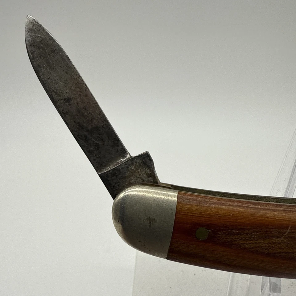 Navaja de Bolsillo Plegable Keen Kutter 3 1/2” Mango de Madera De Colección Hecha en EE. UU. 929 Foto 2 de 4