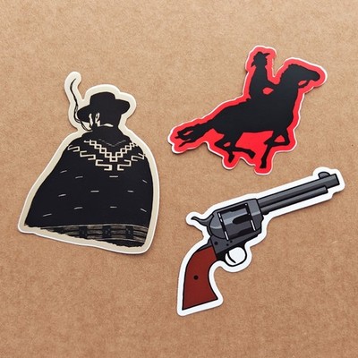 3 Stück Western Cowboy RDR2 gestanzte Vinyl Aufkleber
