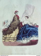 1865 Illustrated Fashion Engraving # 46 (Old Fashion Plate)