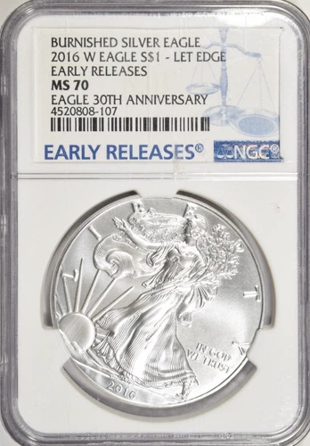 Photo of a 2016-W American Silver Eagle from an eBay listing that sold on Jul 16, 2026