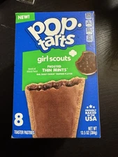 pop-tarts girl scouts FROSTED THIN MINTS Box of 8 Toaster Pastries Exp. 02/10/26