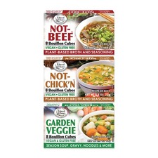 Cubos de caldo de verduras de pollo vegano Edward & Sons 1 unidad (paquete de 3)