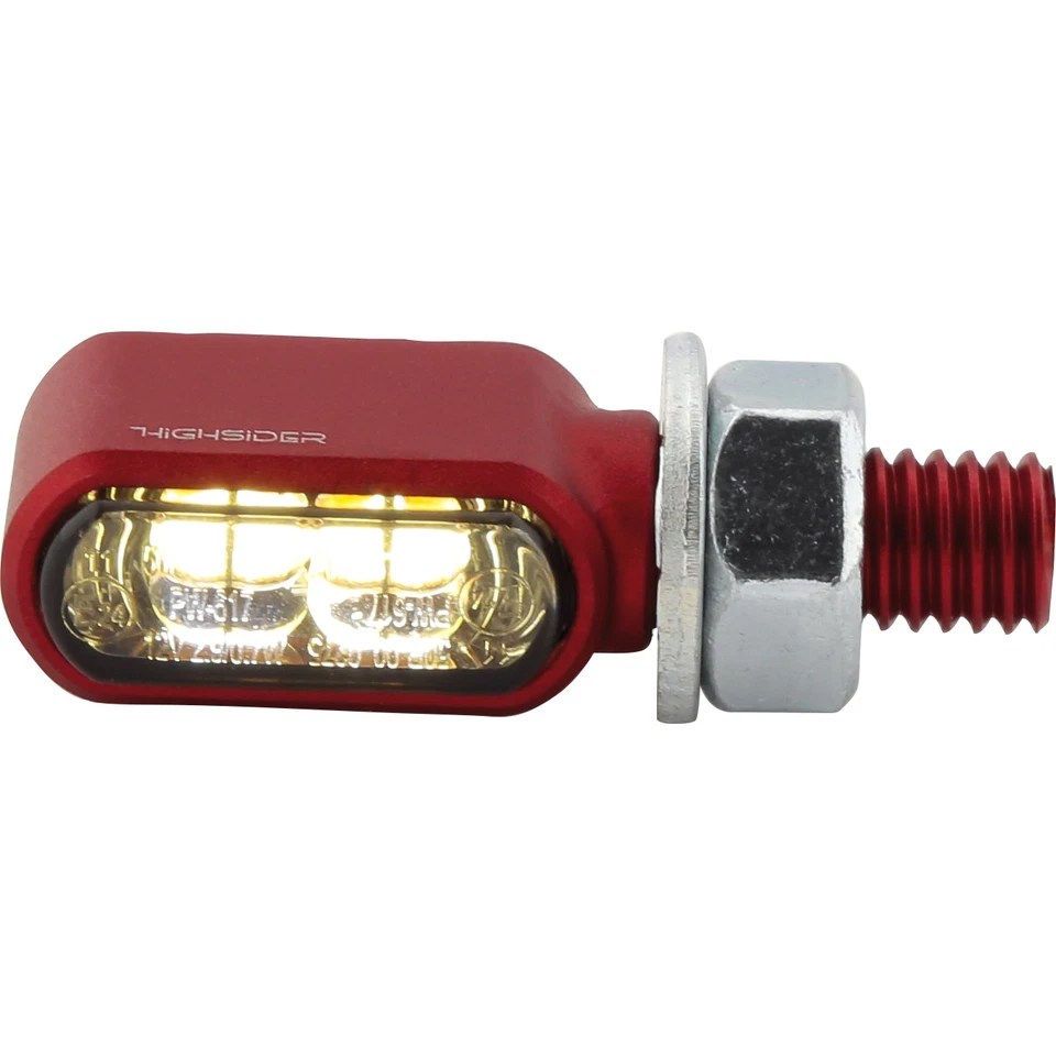 Highsider LED Blinker Positionslicht Little Bronx M8 Alu Gehäuse E-geprüft 12V - Bild 2 von 3