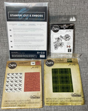 NEW Tim Holtz Sizzix Texture Fades Embossing Folder 4pc Lot NIP
