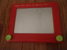 Vintage Etch a Sketch Magic Screen Toy #505 Ohio Art With Green Dials