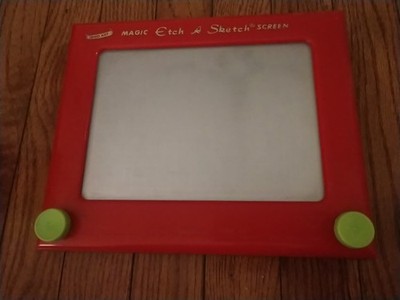 Vintage Etch a Sketch Magic Screen Toy #505 Ohio Art With Green Dials