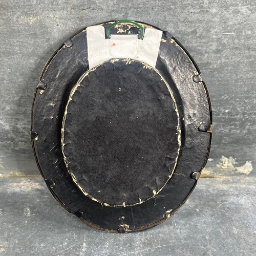 Antique Reliquary 19th Century 3 Saint Relics – Black Metal Frame, Paper Rolls. - Picture 4 of 11
