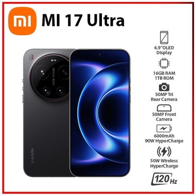 NEW Xiaomi 17 Ultra 5G 16GB+1TB BLACK Dual SIM Unlocked Android Mobile Phone