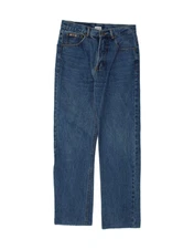 DUKE Womens High Waist Straight Jeans IT 44 Medium W28 L28 Blue Cotton BU03