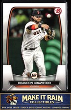 Brandon Crawford 2023 Bowman #50 San Francisco Giants Baseball