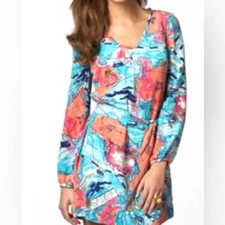 LILY PULITZER | X Marks the Spot Connie Dress size 0 100% silk