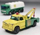 2 Matchbox Lesney Superfast Wheels BP Dodge Wreck Truck & Ergomatic Cab Vintage