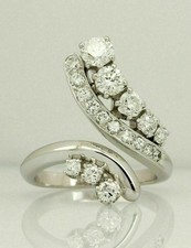2Ct Round Cut Lab Created Diamond 14K White Gold FN Cocktail Engagement Ring