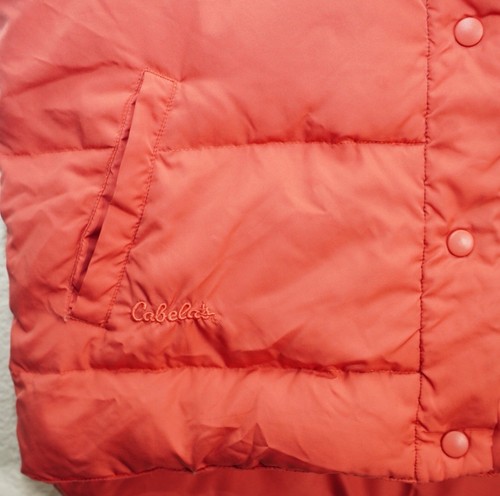 CABELA'S Premier Northern Goose Down Puffer Vest Women Medium Pink Zip Bass Pro - Picture 2 of 8