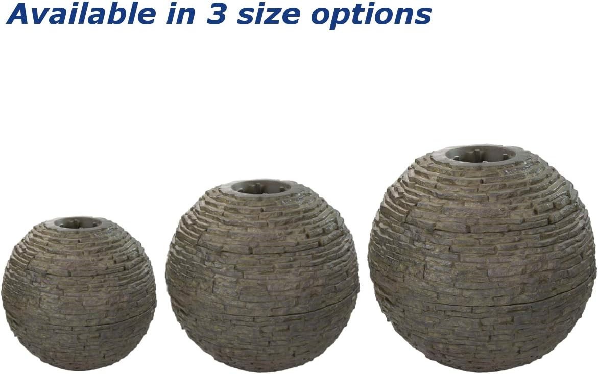 Aquascape Stacked Slate Sphere Fountain, 1 Sm, 2 Med & 1Lg.  4 Pack Assortment