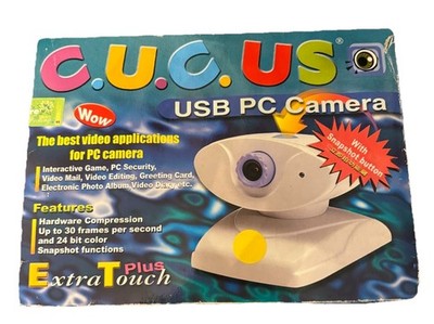 Vintage 90 s Extra Touch Plus CUC. US USB PC Camera With Snapshot Button.
