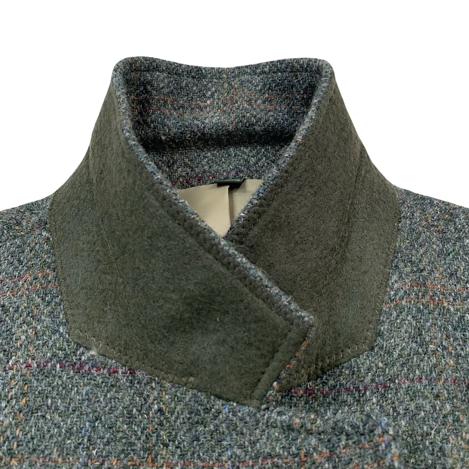 Blazer de bolsillo con parche de tweed tejido pesado ventana moteado verde 46 R Orvis para hombre Foto 4 de 4