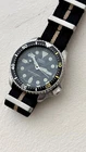 Seiko SKX007J - Men's Black Watch Vintage Japan, unique bezel, new OEM movement