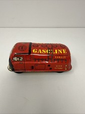 Vintage Lupor Tin Friction Bus Gasoline Car Made In USA. Broken Wheel