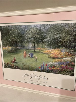 Disney Gallery Peter Ellenshaw 29x34.5 Poohs Garden Print ORIGINAL