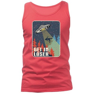 Get In Loser UFO Alien Funny Joke Humor Humorous Tank Top