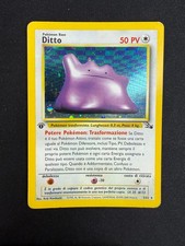 Pokemon Ditto 3/62 Fossil Rara Holo Prima Edizione Wizards ITA Carte Vintage