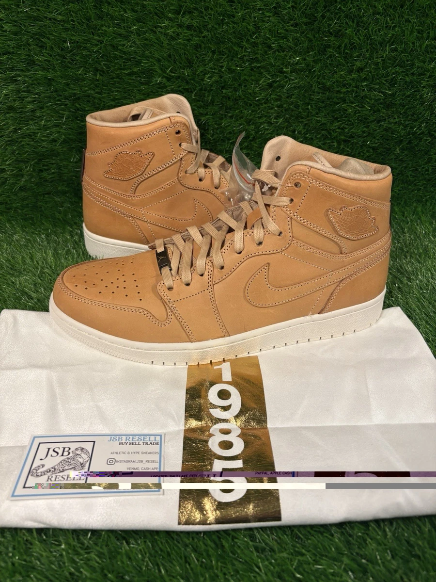 2015 Vintage Nike Air Jordan I Pinnacle Vachetta Tan Sail Leather Sneakers. Buy Air Jordan 1 Pinnacle  main image 2