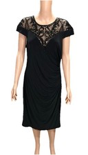 adrianna papell Sequin Jersey dress Women’s 14 Black