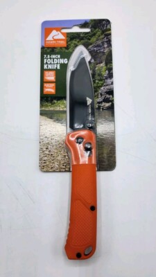 Ozark Trail 7.5 inch Slide Lock Folder Folding Knife with D2 Blade Belt Clip