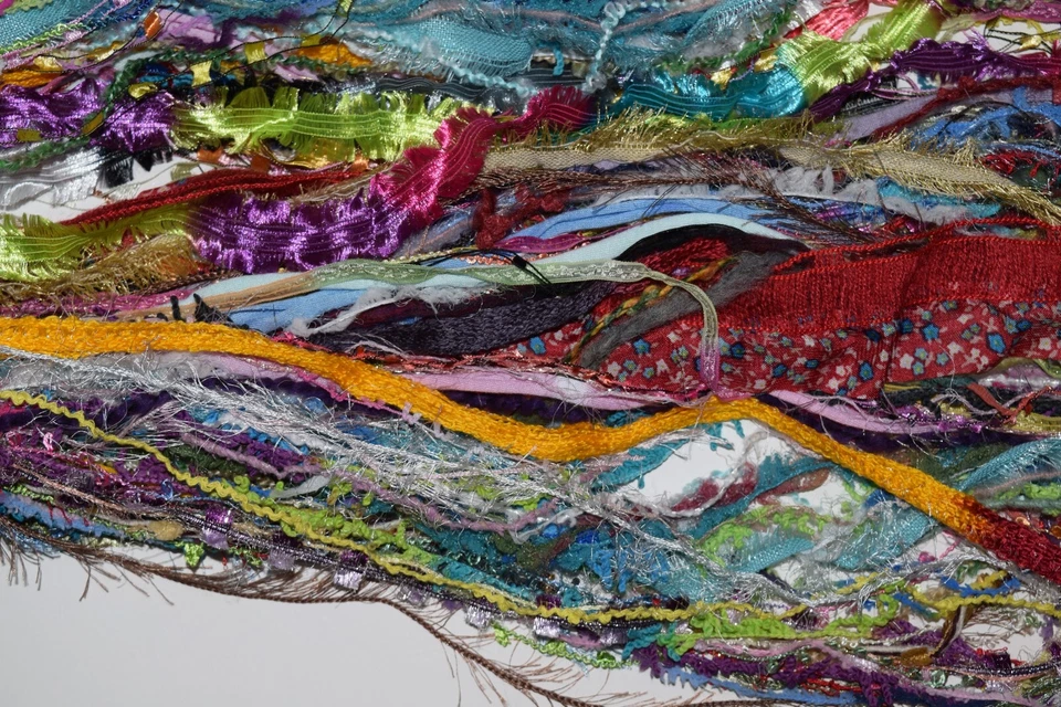 100 yardas multi fibra para adornos hilo de novedad surtido para hacer tarjetas Foto 4 de 4