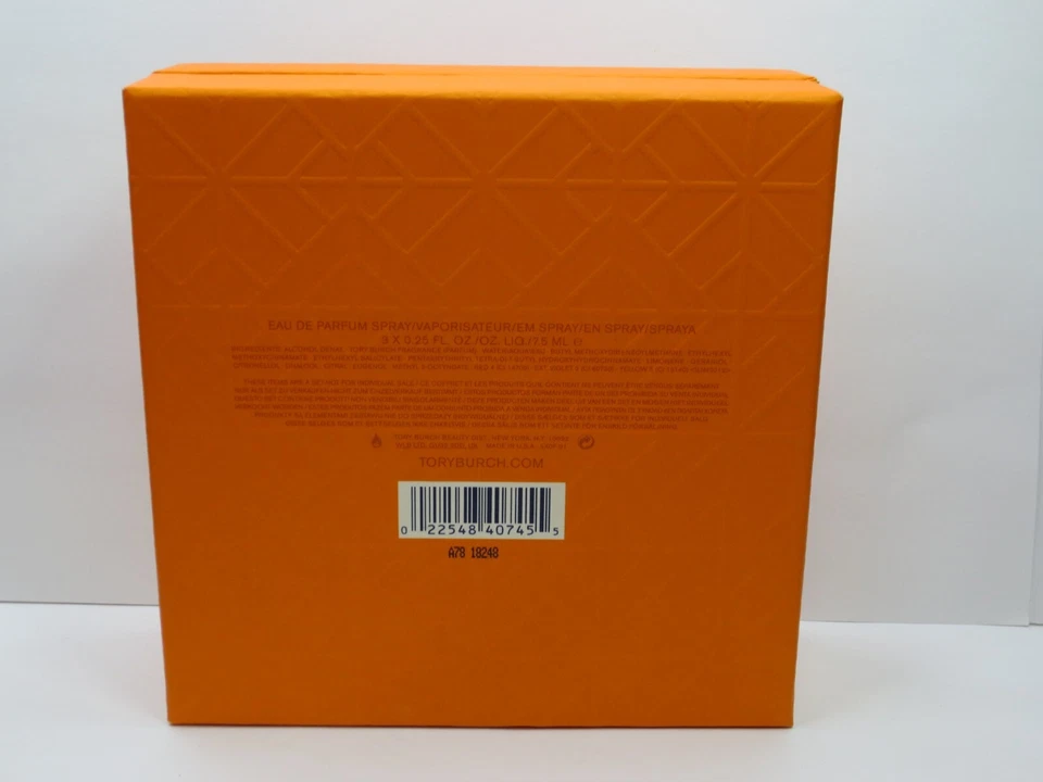JUEGO DE SPRAY DE VIAJE RECARGABLE TORY BURCH EAU DE PARFUM 3 x 0,25 OZ EN CAJA Foto 4 de 4