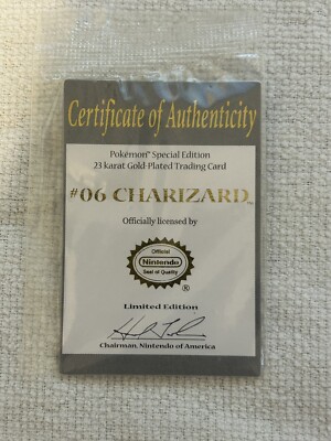 Pokemon Vintage 1999 23K Gold Plated Card Burger King Limited Edition  CHARIZARD | eBay