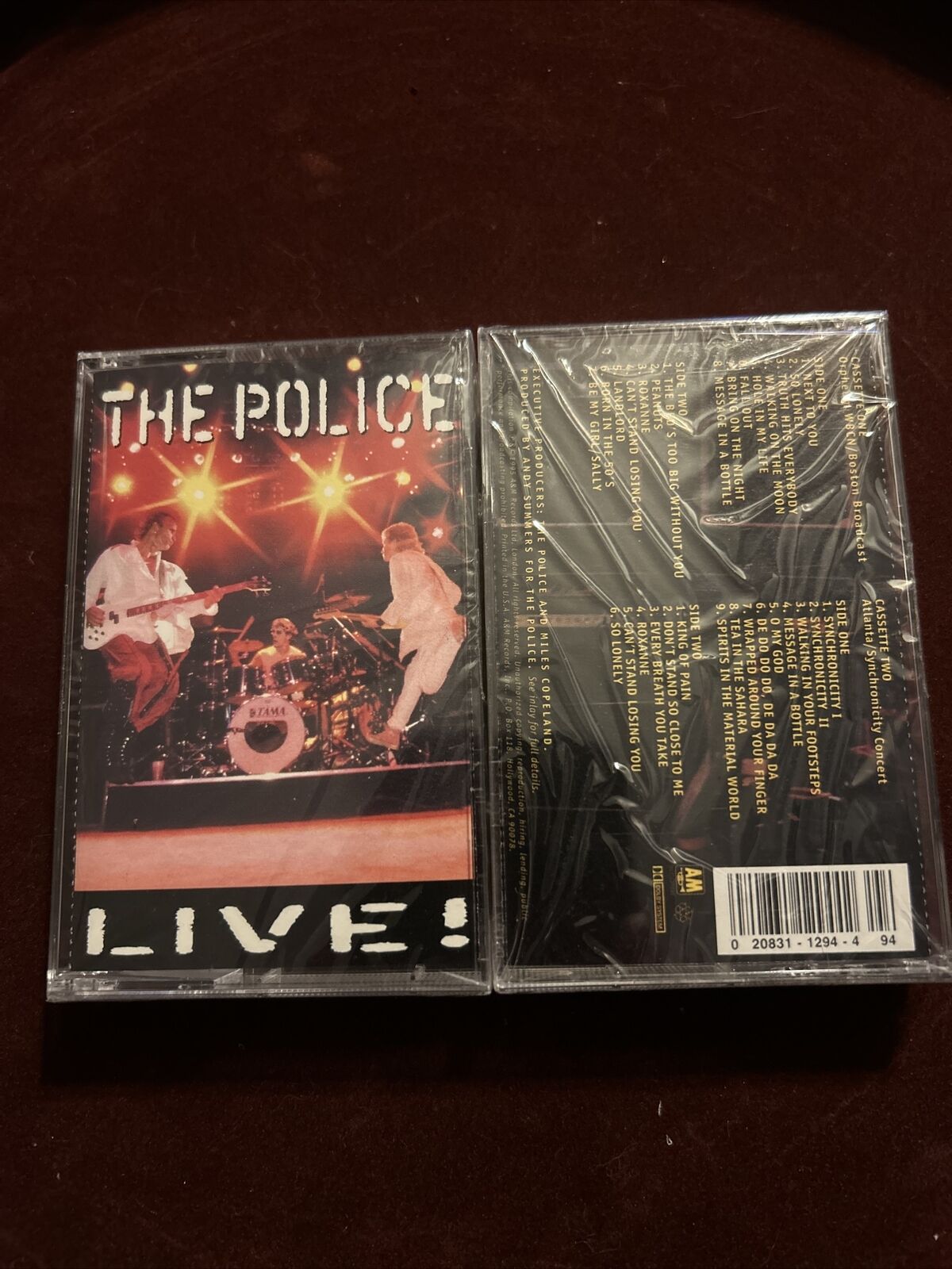 The POLICE Live 1 & 2 Cassettes A&M Records 1995 NOS NEW Sealed VINTAGE