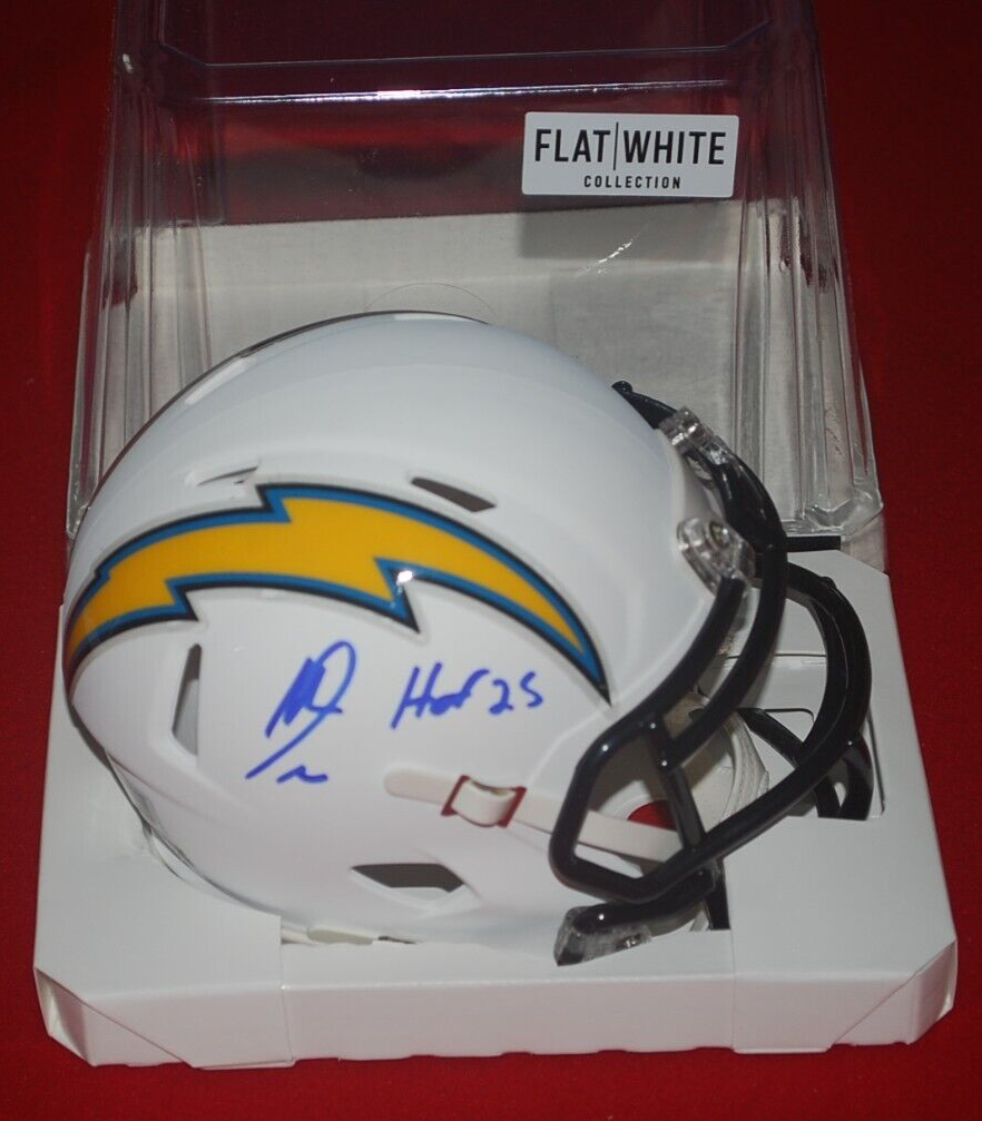 Antonio Gates Autographed Signed San Diego Chargers Chargers FLAT WHITE Mini Helmet HOF 25 Beckett 2W648493 
