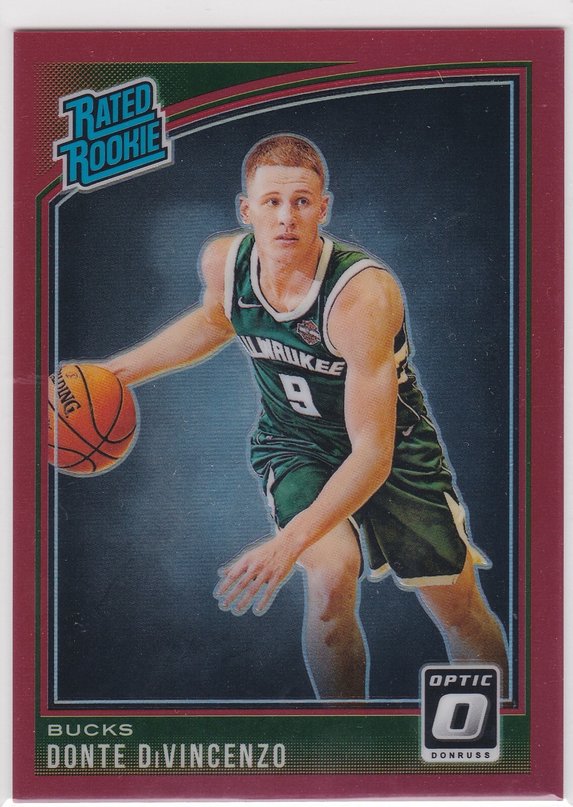 2018-19 Donruss Optic Holo Red #164 Donte DiVincenzo RC Rookie 97/99 ILB1P15