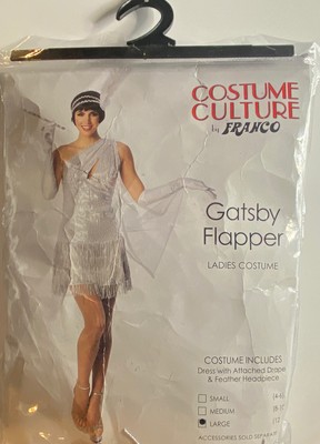 white sequin flapper dress