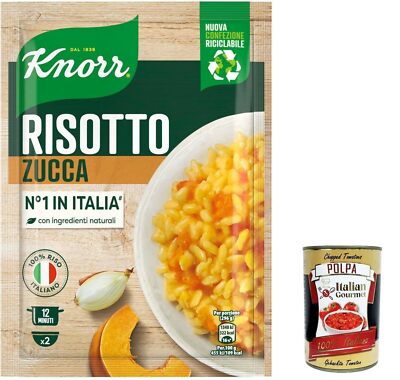 3x Knorr Risotto alla Zucca, Kürbisrisotto 175g+Italian Polpa 400g