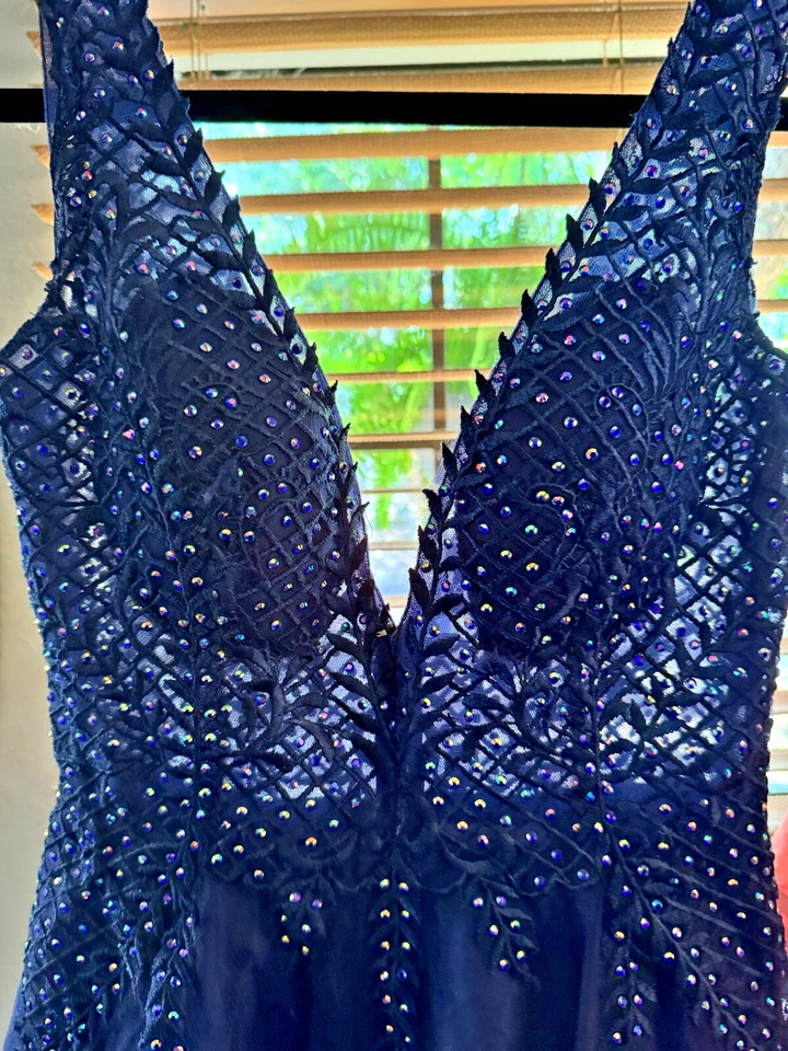 Банкет HOCO платье темно-тюль со стразами короткий официальный маленький GB официальные - Изображение 4 из 4