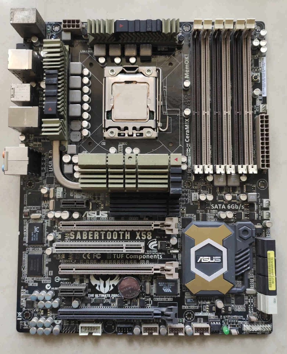 FOR ASUS SaberTooth X58 LGA 1366 DDR3 24GB Intel X58 ATX