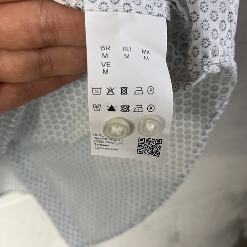 Hugo Boss Hemd Medium Regular Fit - Weiß und Blau - Bild 11 von 15