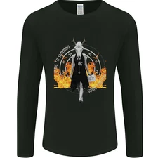 Satanic Witch Summon Ouija Board Satan Hell Mens Long Sleeve T-Shirt