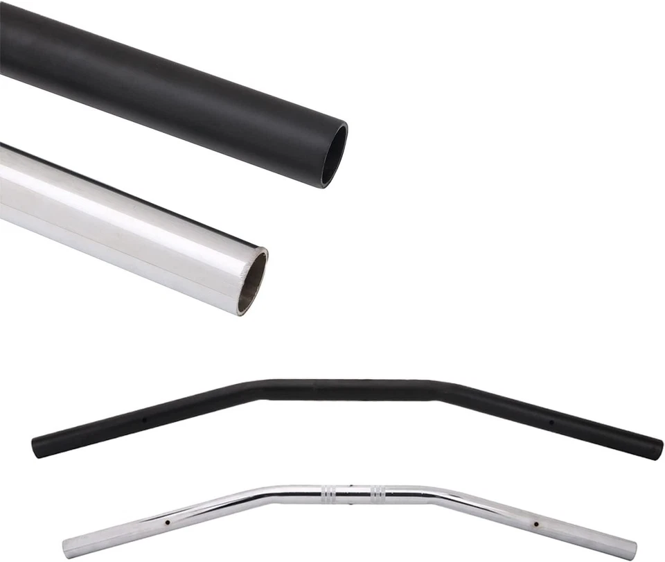 Guidão preto barra de arrasto 25mm 1" para Harley Chopper Cruiser Sportster Cafe Race - Imagem 4 de 4