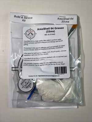 2X AeroShell 33ms Barrel & Nut Lithium Moly Synthetic Grease-Mil Spec Kit Areo64