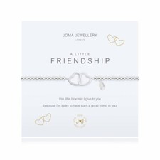 Image of Joma Jewellery A Little FRIENDSHIP Silver Plated Beaded Bracelet + Gift Bag